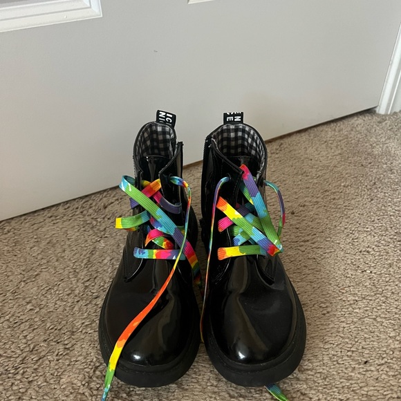 Black Patten Boots - Picture 2 of 5